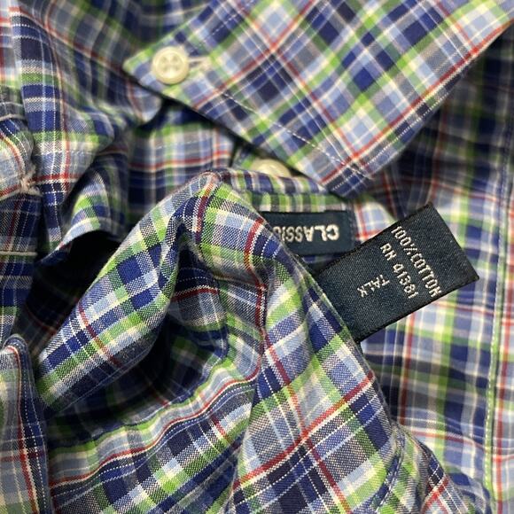 Ralph Lauren Button Down Shirt Mens M-15 1/2 Blue Plaid Long Sleeve Classic Fit - Picture 7 of 11